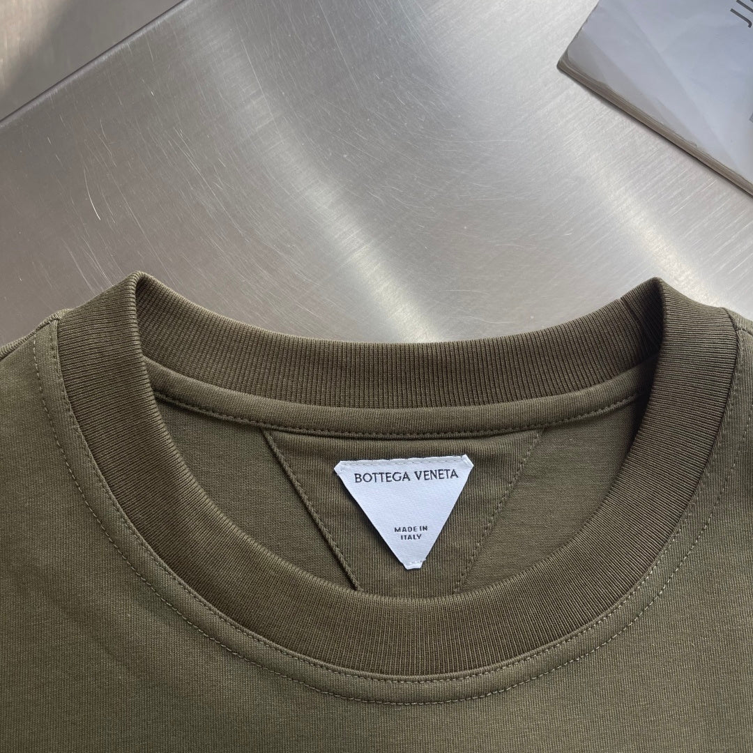 Bottega Veneta Woven Leather Pocket T-Shirt