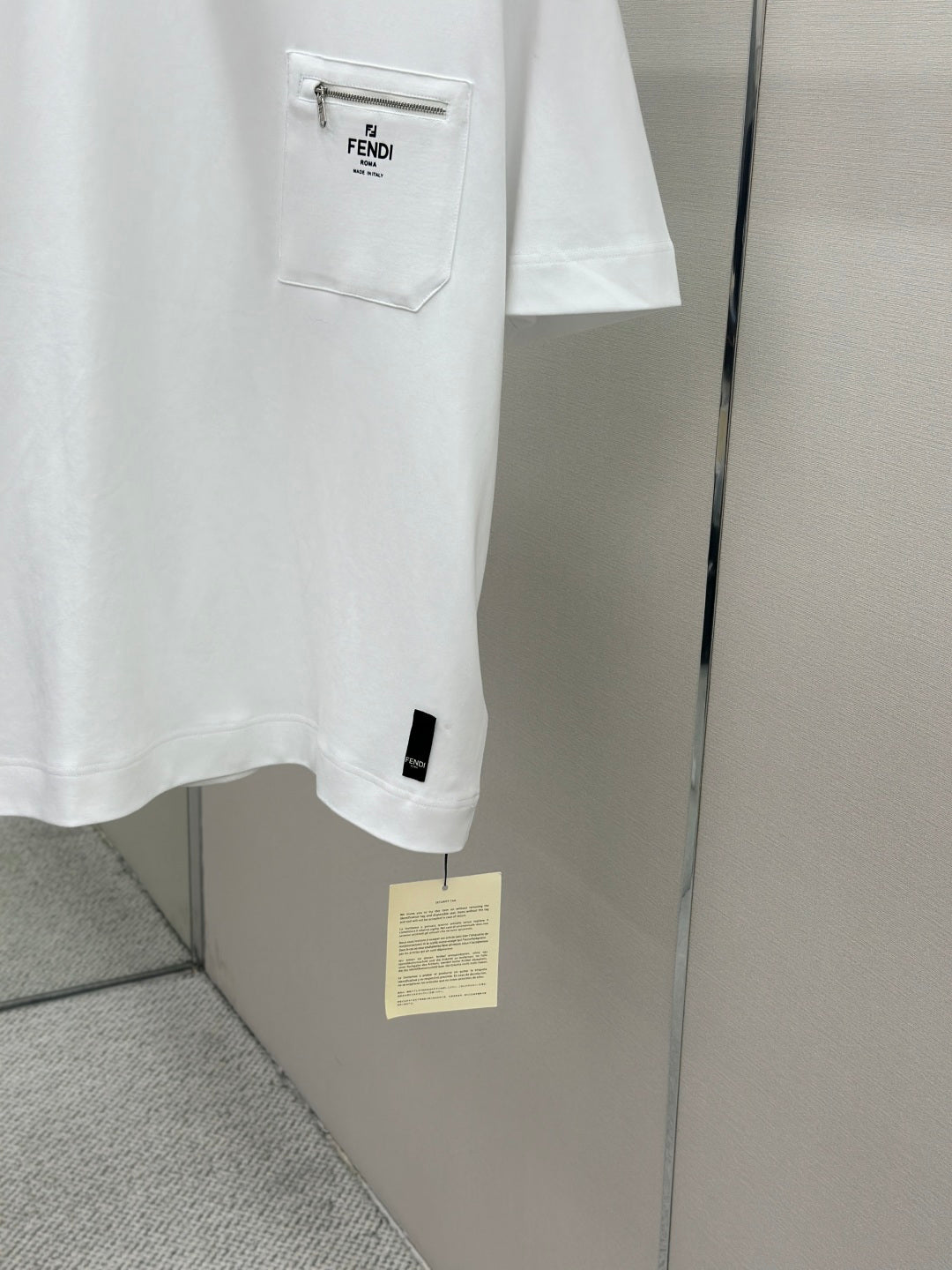 Fendi Roma Logo Zip Pocket T-Shirt