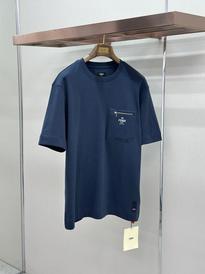 Fendi Roma Logo Zip Pocket T-Shirt