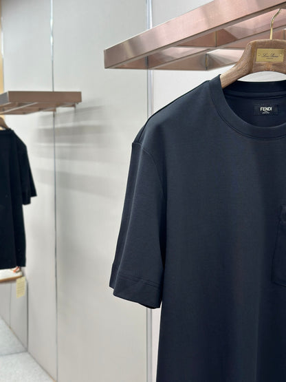Fendi Roma Logo Zip Pocket T-Shirt