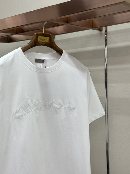 Dior Pattern Embroidered Crewneck T-Shirt