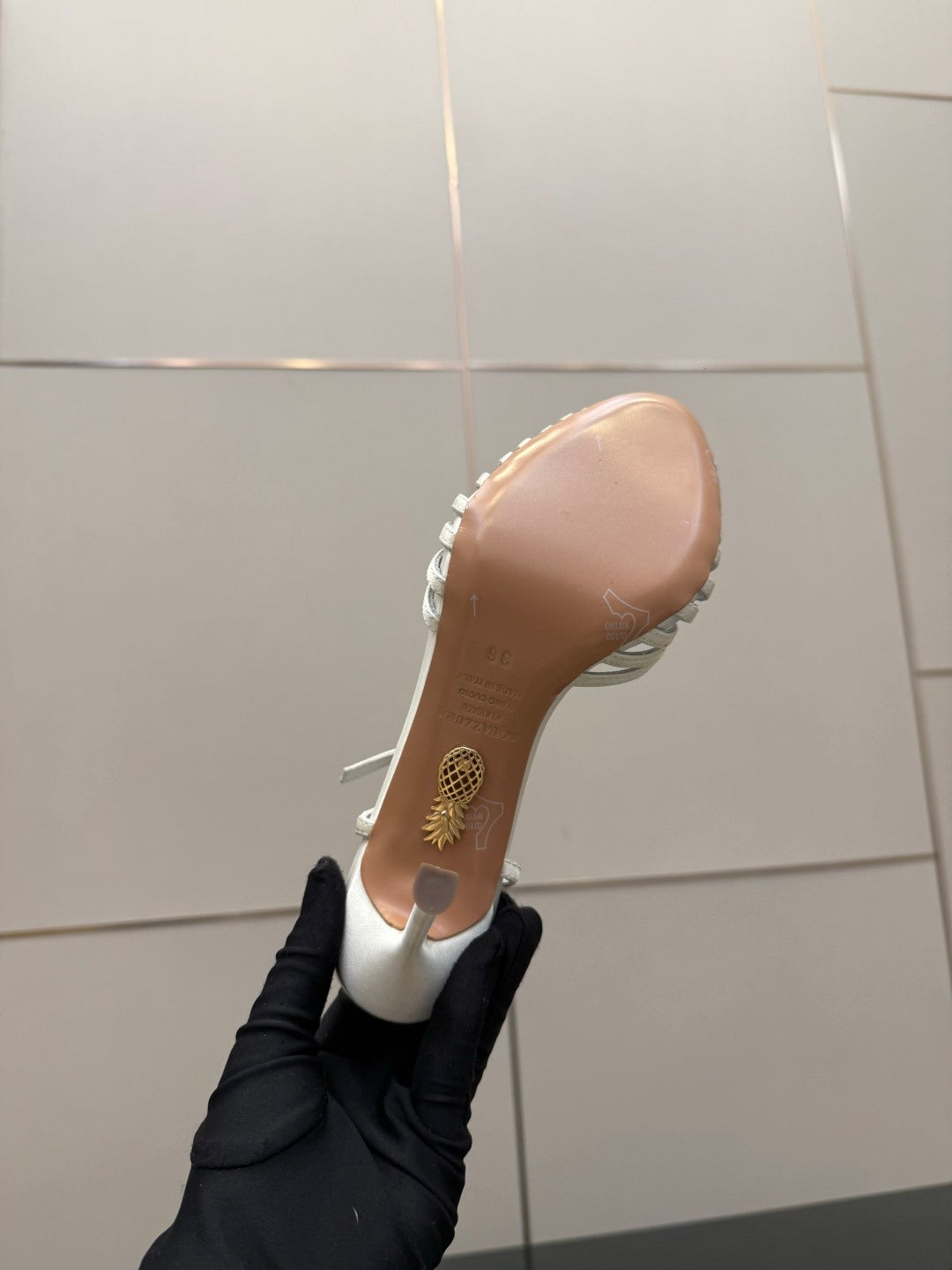 Aquazzura Rhinestone Silk Heeled Sandals – Spring/Summer Collection