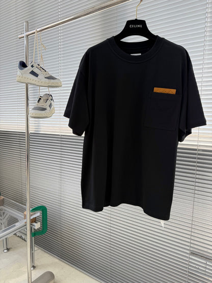 Bottega Veneta Woven Leather Pocket T-Shirt