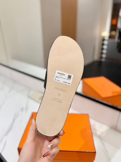 Hermès Classic Leather Slippers