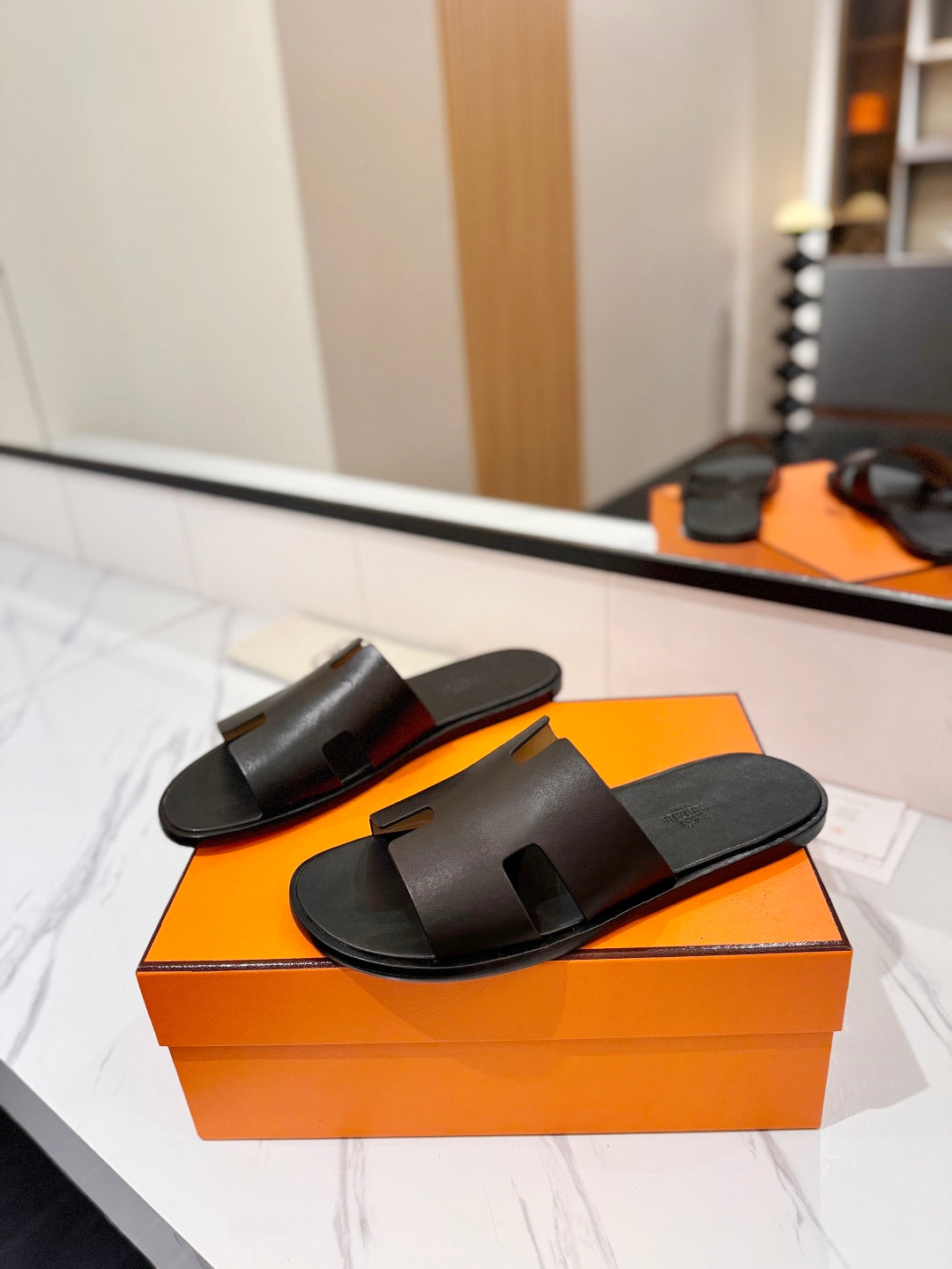 Hermès Classic Leather Slippers