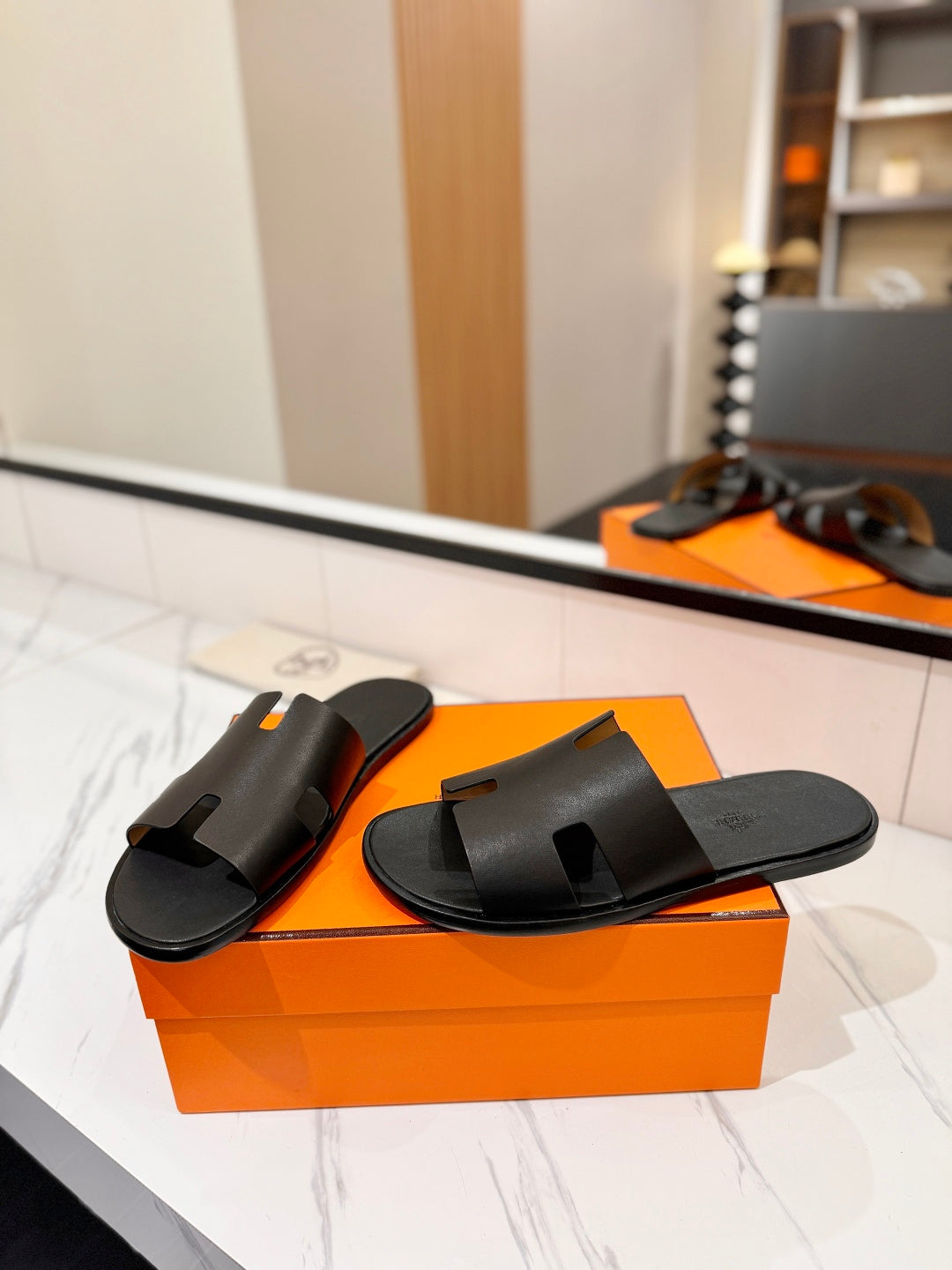 Hermès Classic Leather Slippers
