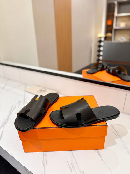 Hermès Classic Leather Slippers