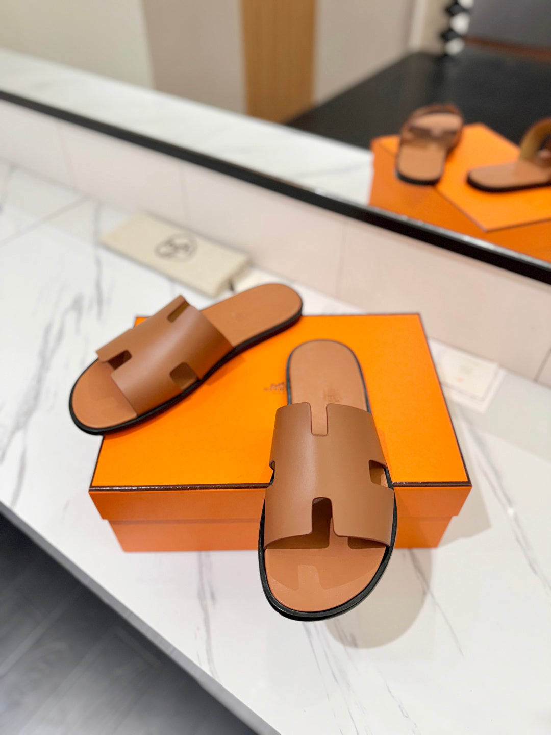 Hermès Classic Leather Slippers