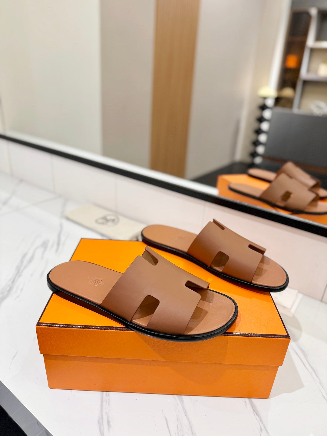 Hermès Classic Leather Slippers