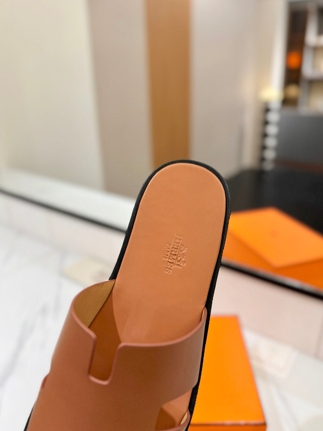 Hermès Classic Leather Slippers