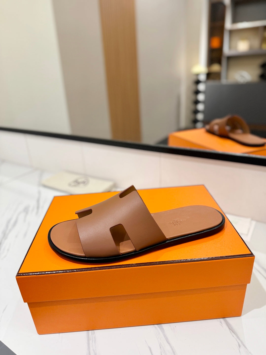 Hermès Classic Leather Slippers