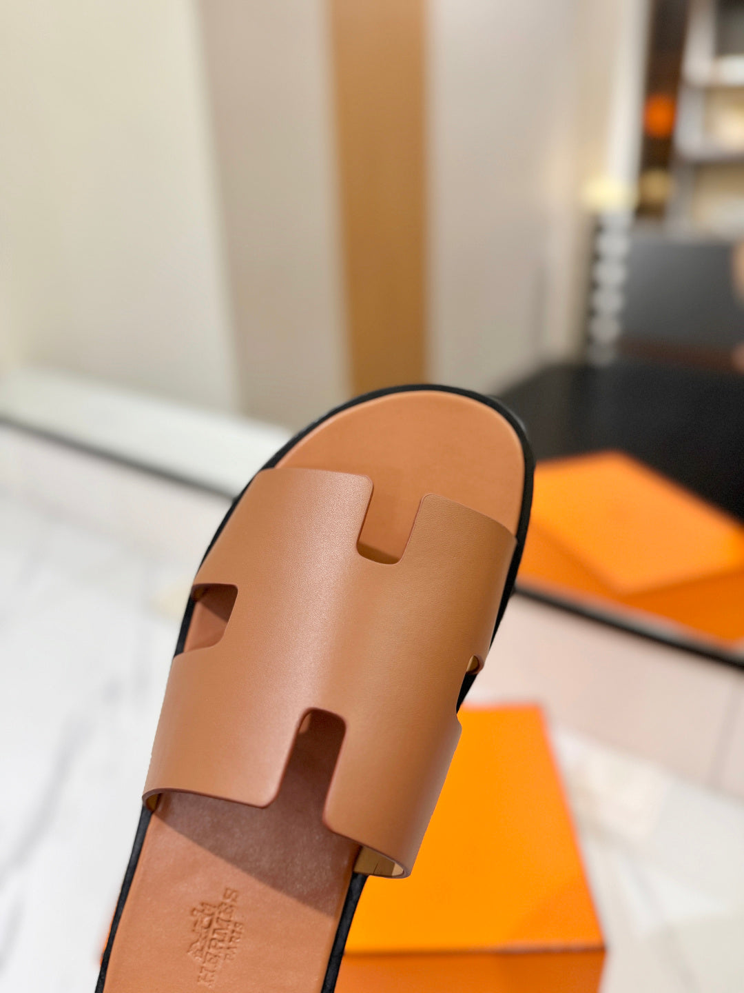 Hermès Classic Leather Slippers