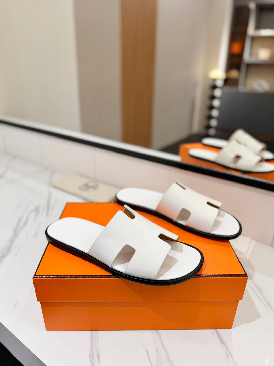 Hermès Classic Leather Slippers