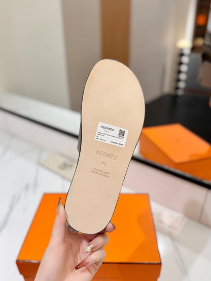 Hermès Classic Leather Slippers