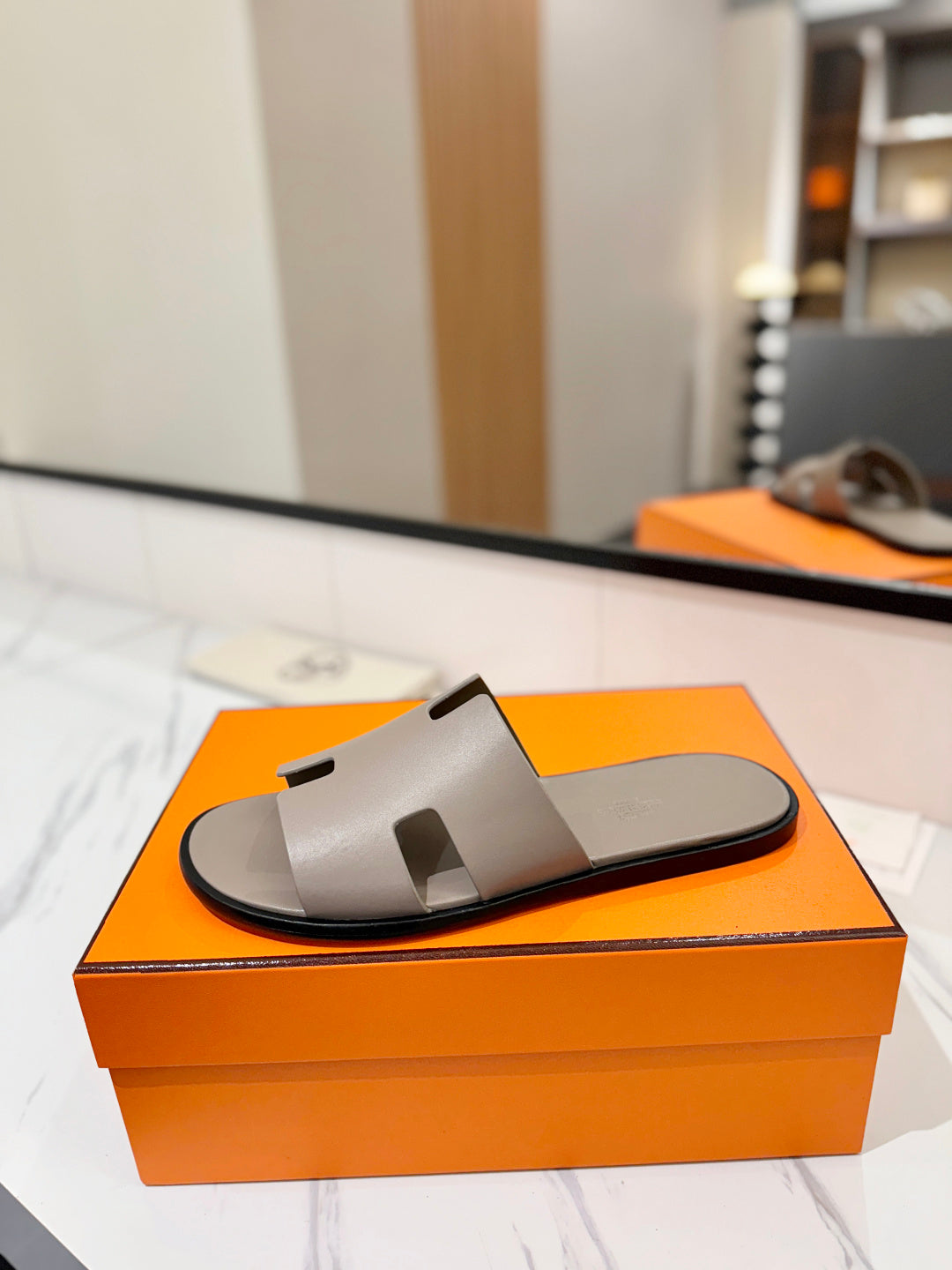 Hermès Classic Leather Slippers