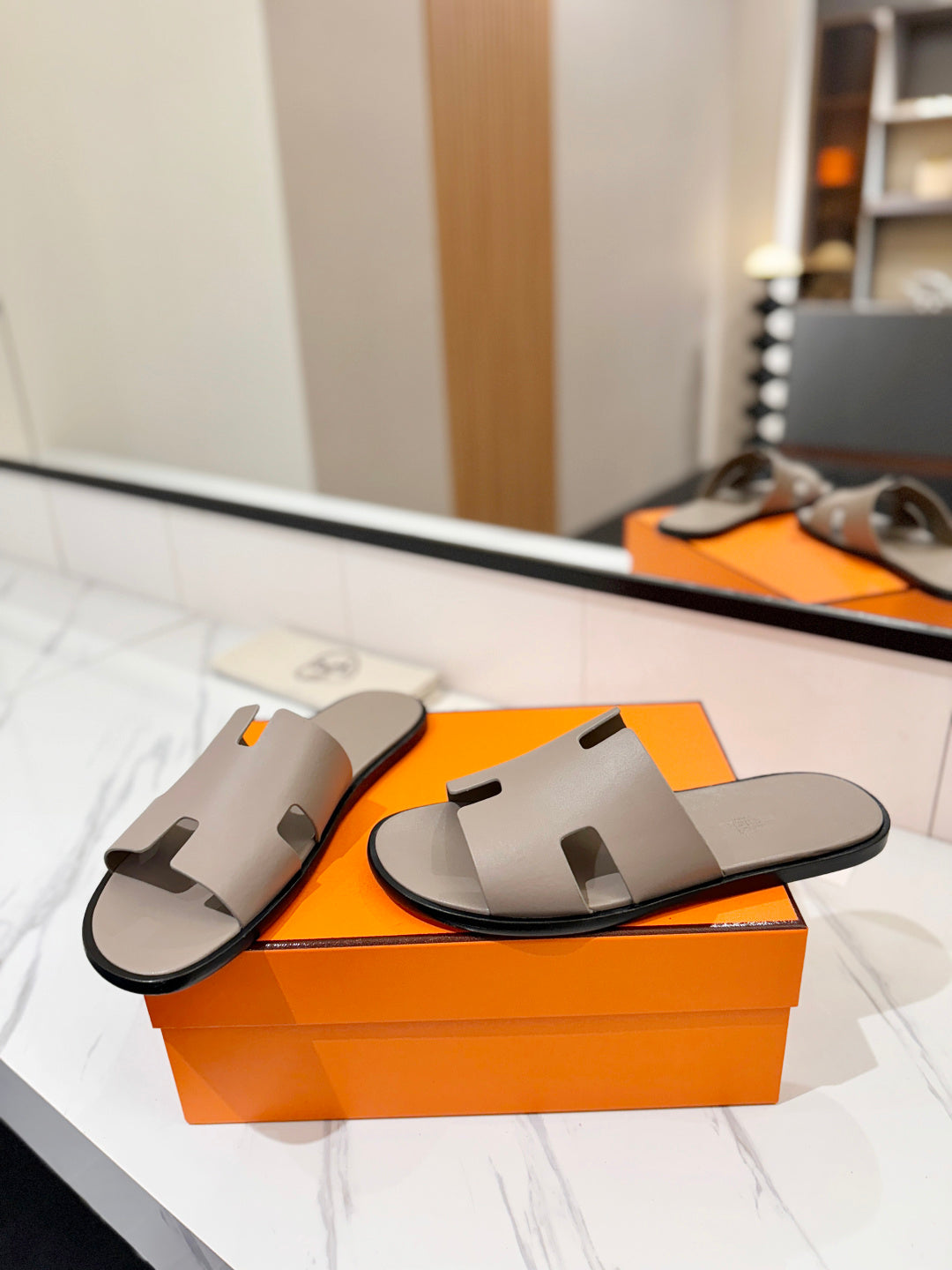 Hermès Classic Leather Slippers
