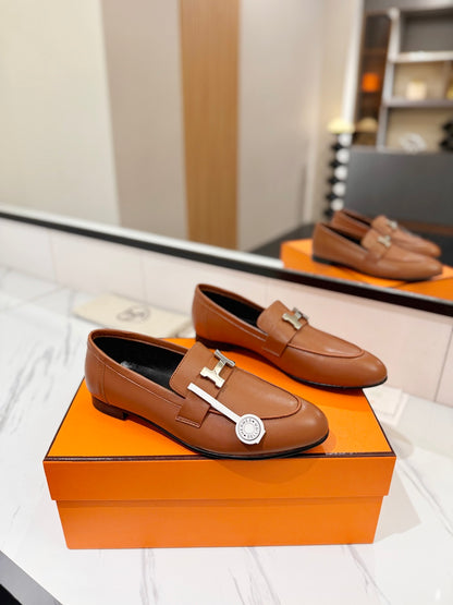 Hermès Classic Women's Leather Loafers