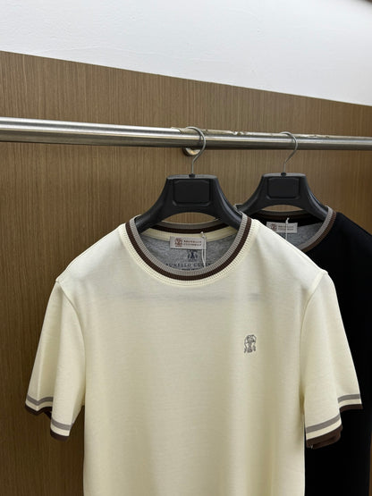 Brunello Cucinelli Men's Casual Short-Sleeve T-Shirt – 2026 Early Spring Collection