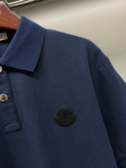Moncler Leather Logo Patch Polo Shirt – Spring/Summer Collection