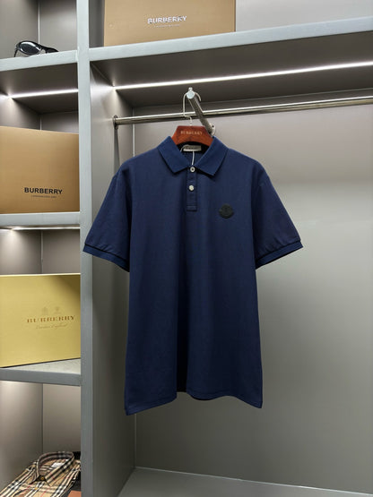 Moncler Leather Logo Patch Polo Shirt – Spring/Summer Collection