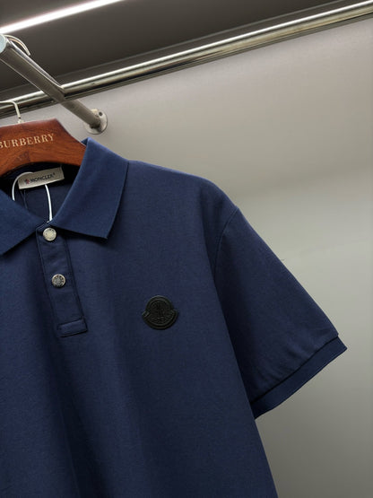 Moncler Leather Logo Patch Polo Shirt – Spring/Summer Collection