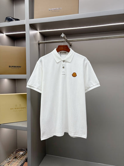 Moncler Leather Logo Patch Polo Shirt – Spring/Summer Collection