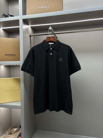 Moncler Leather Logo Patch Polo Shirt – Spring/Summer Collection