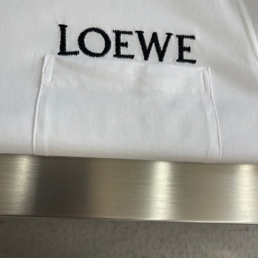 Loewe Pocket Embroidered Cotton T-Shirt