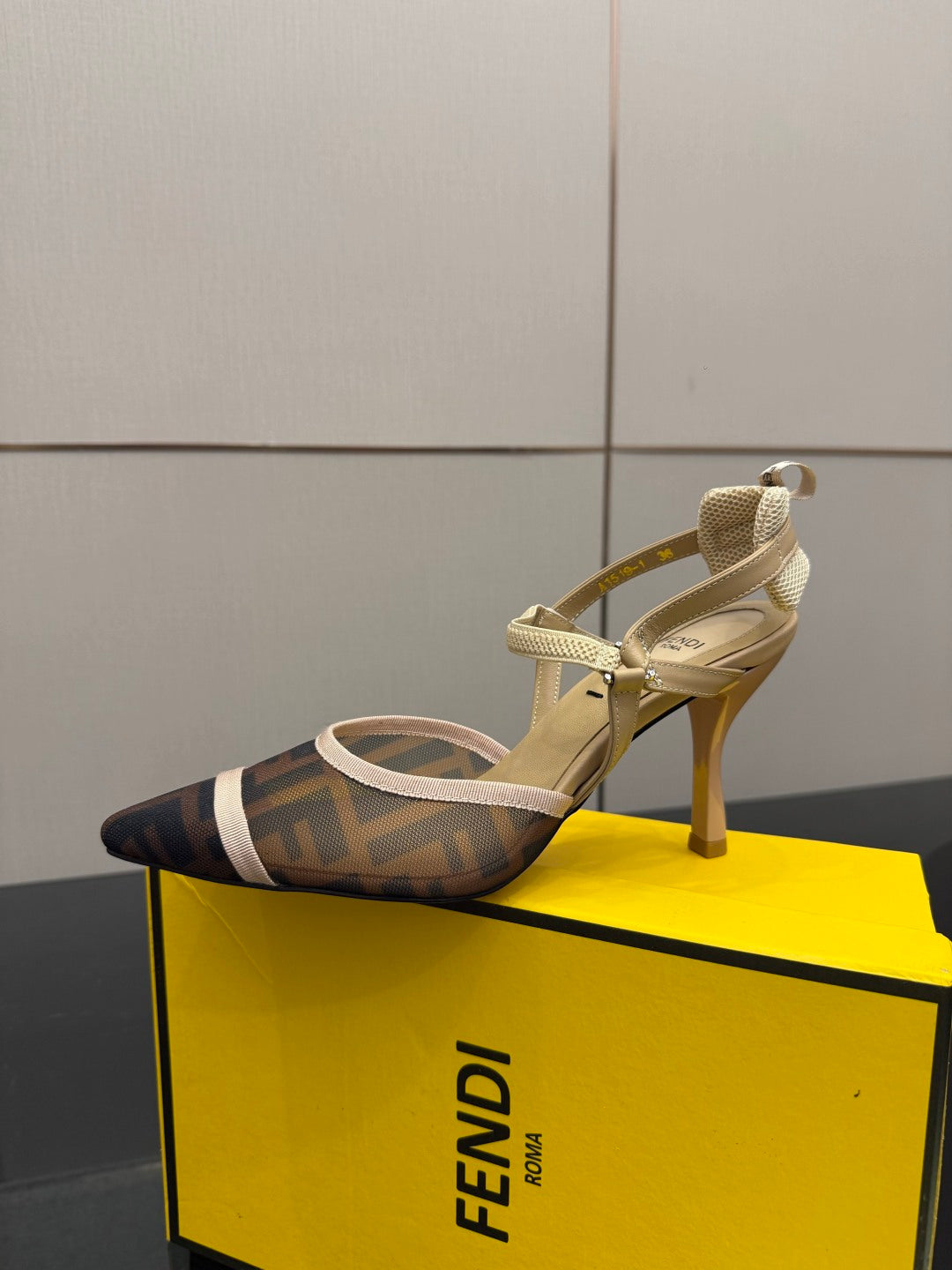 Fendi Colibrì Mesh Slingback Heels