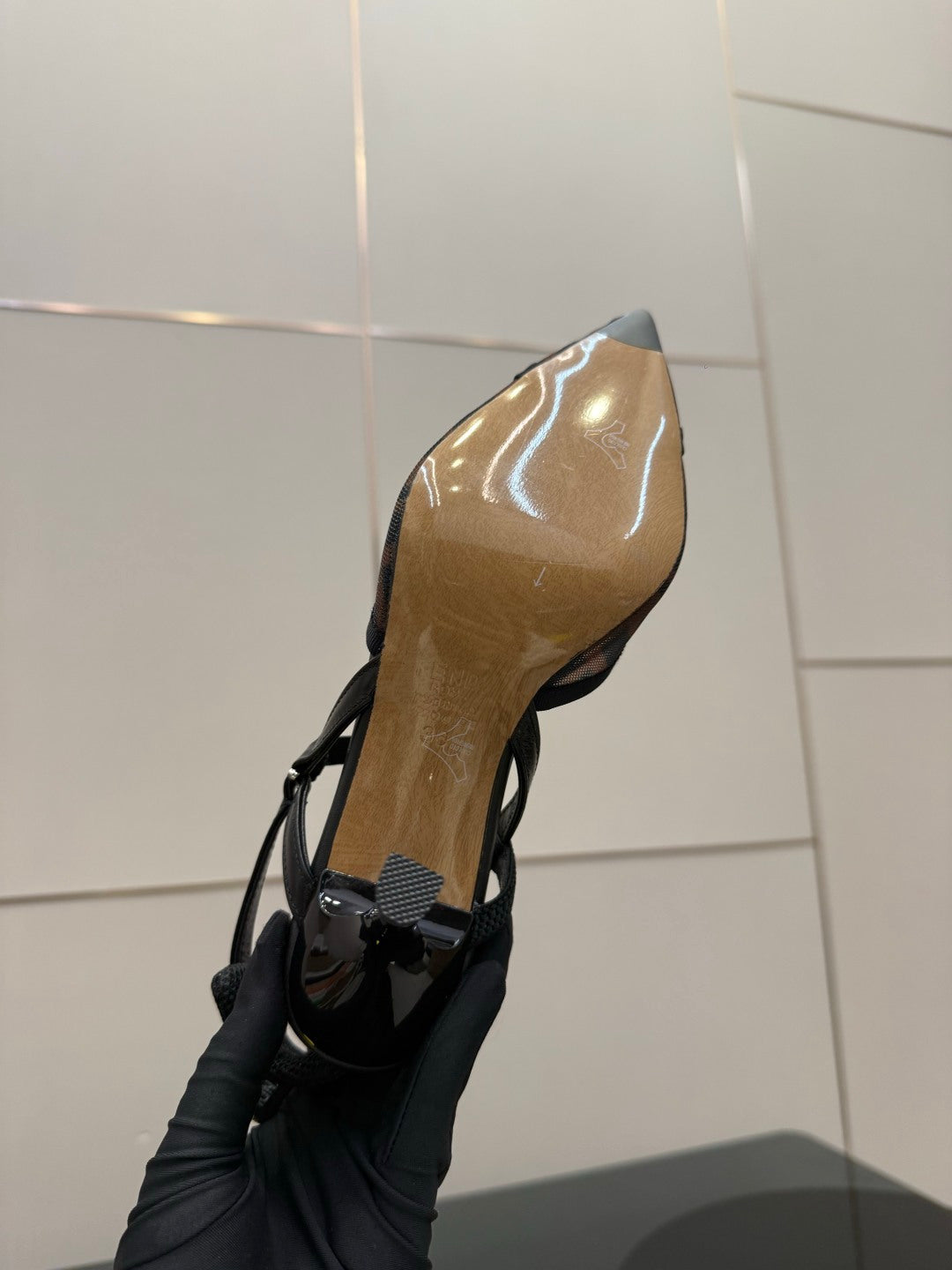 Fendi Colibrì Mesh Slingback Heels