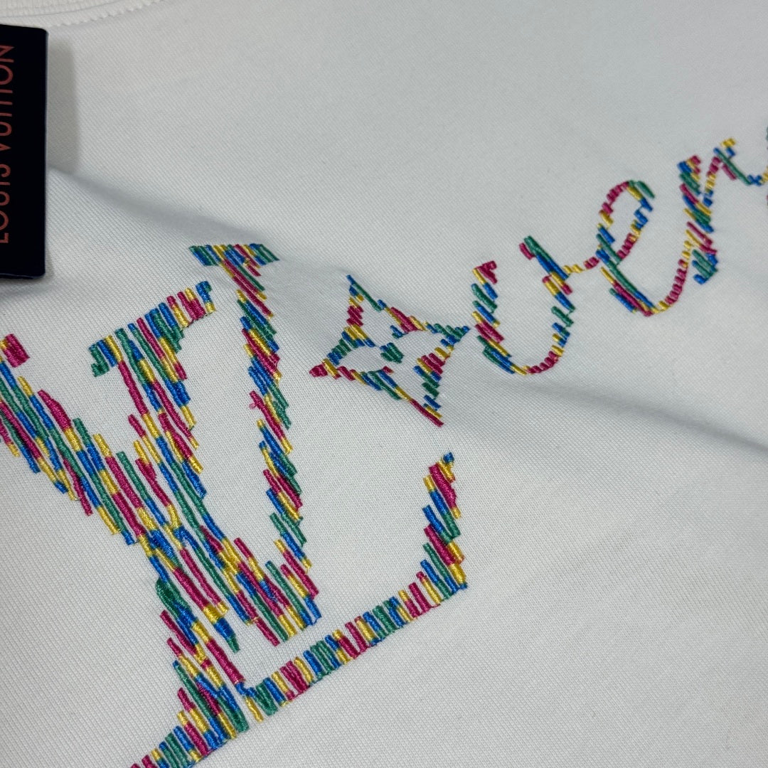 Louis Vuitton Embroidered Logo Oversized T-Shirt – Summer Collection – 26SS