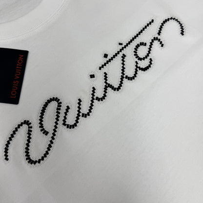 Louis Vuitton Embroidered Logo Oversized T-Shirt – Summer Collection – 26SS
