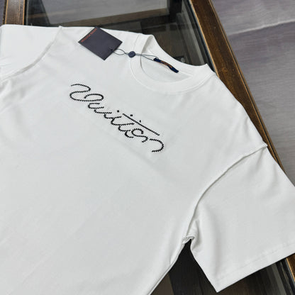 Louis Vuitton Embroidered Logo Oversized T-Shirt – Summer Collection – 26SS
