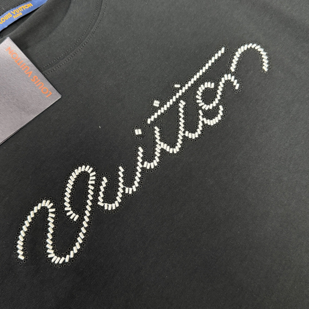 Louis Vuitton Embroidered Logo Oversized T-Shirt – Summer Collection – 26SS