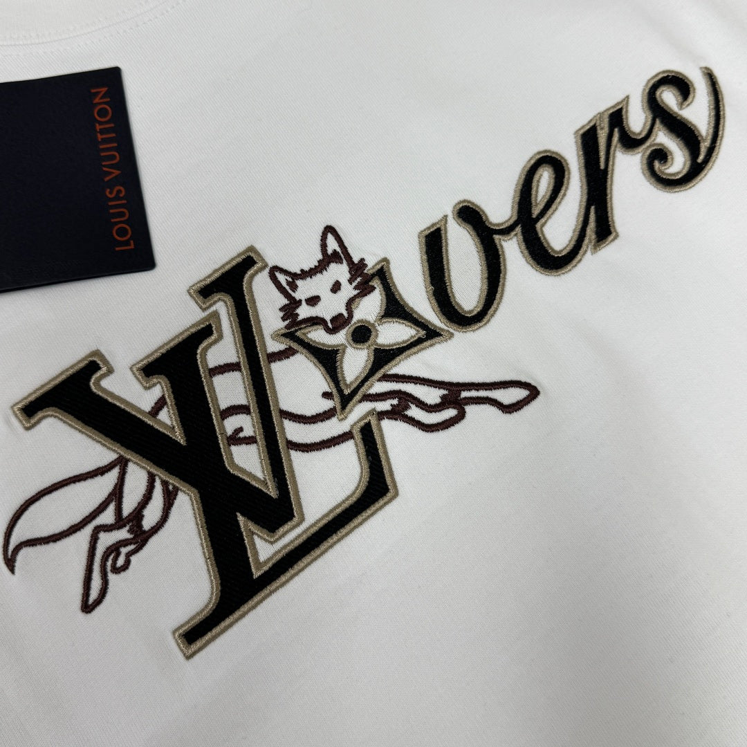 Louis Vuitton Embroidered Logo Oversized T-Shirt – Summer Collection – 26SS
