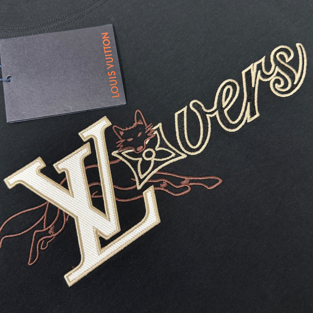 Louis Vuitton Embroidered Logo Oversized T-Shirt – Summer Collection – 26SS