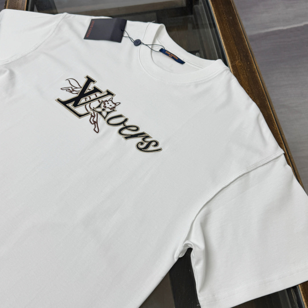 Louis Vuitton Embroidered Logo Oversized T-Shirt – Summer Collection – 26SS