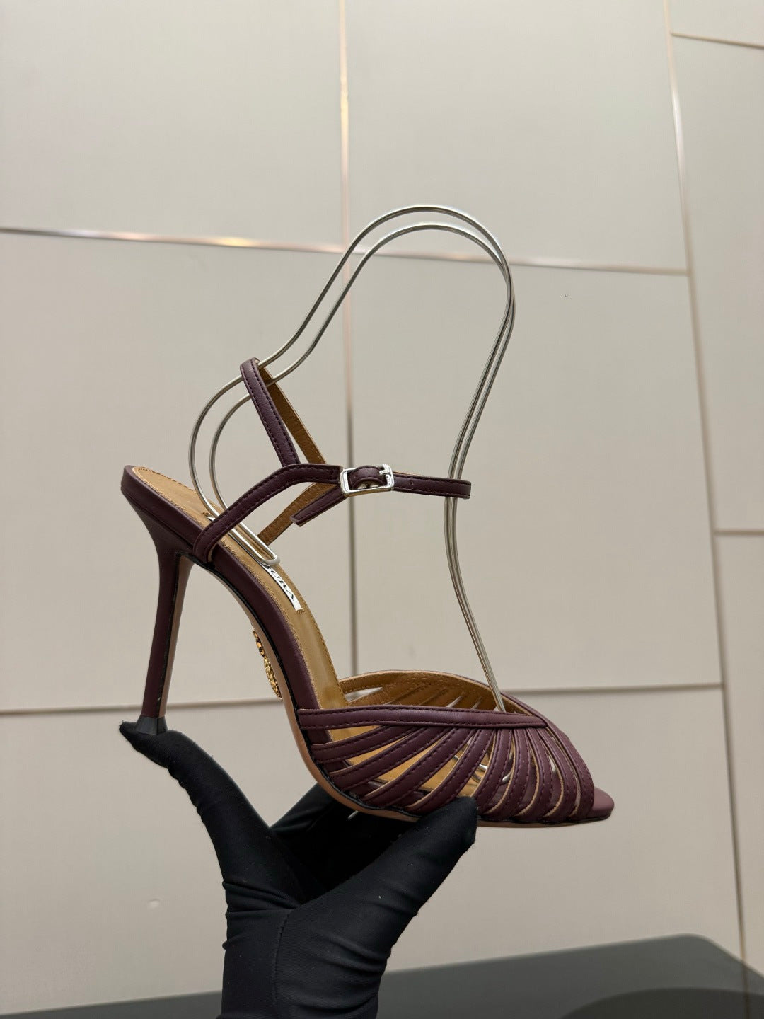 Aquazzura Rhinestone Silk Heeled Sandals – Spring/Summer Collection