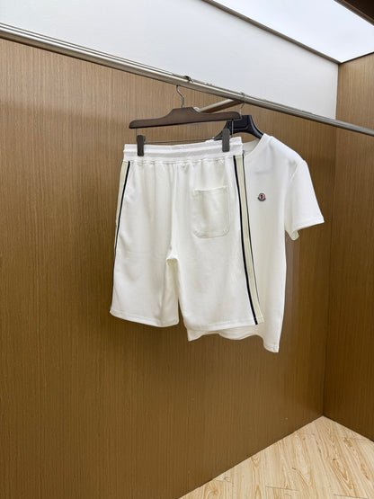 Moncler Leisure Short-Sleeve Shorts Set – Spring/Summer Collection