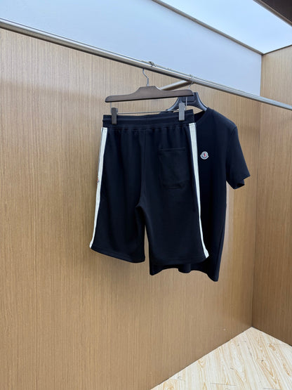 Moncler Leisure Short-Sleeve Shorts Set – Spring/Summer Collection
