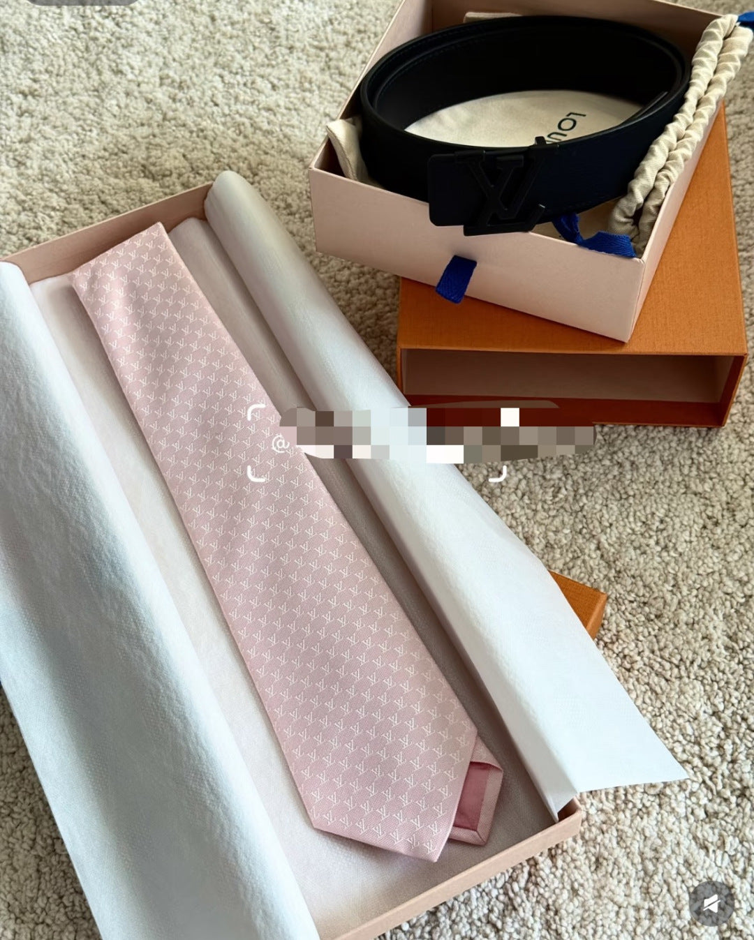 Louis Vuitton Fishnet Silk Tie