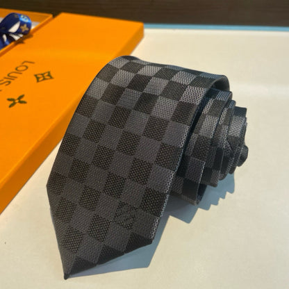 Louis Vuitton Damier Jacquard Silk Tie