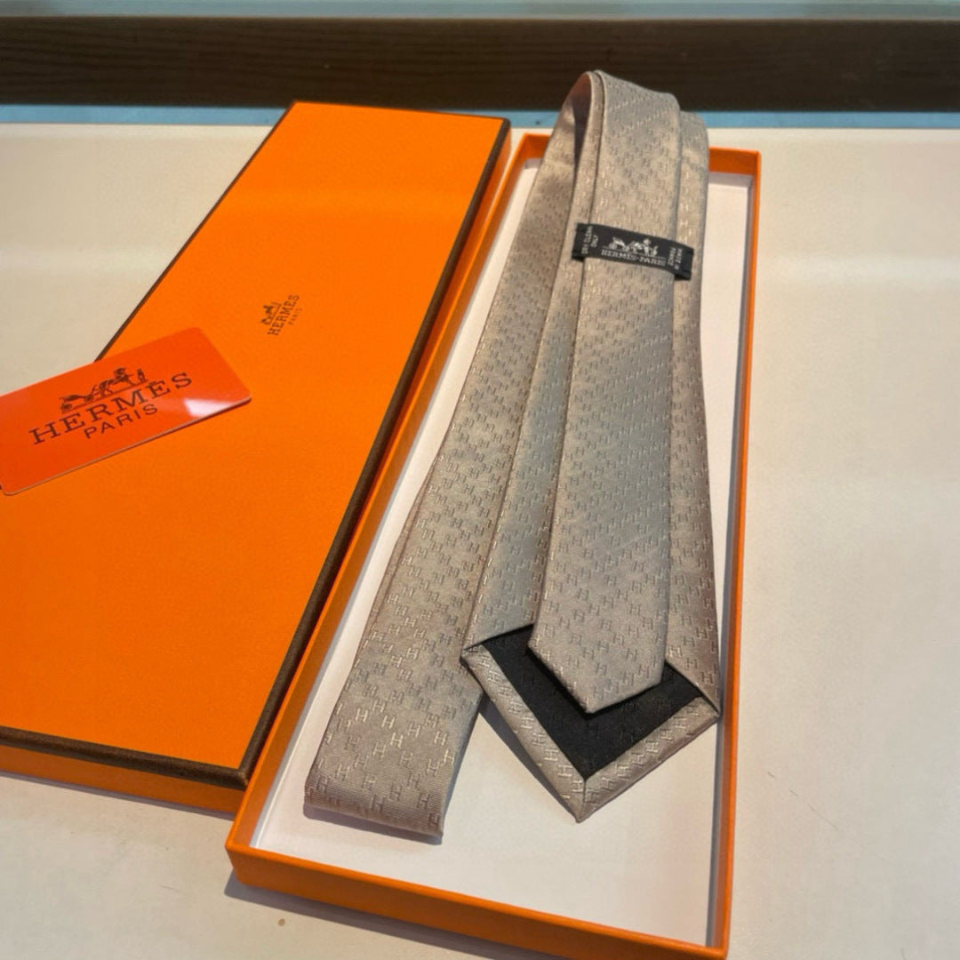 Hermès Men's Rhombus H-Grid Silk Tie