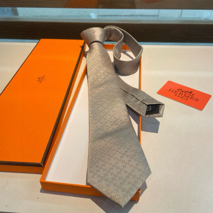 Hermès Men's Rhombus H-Grid Silk Tie