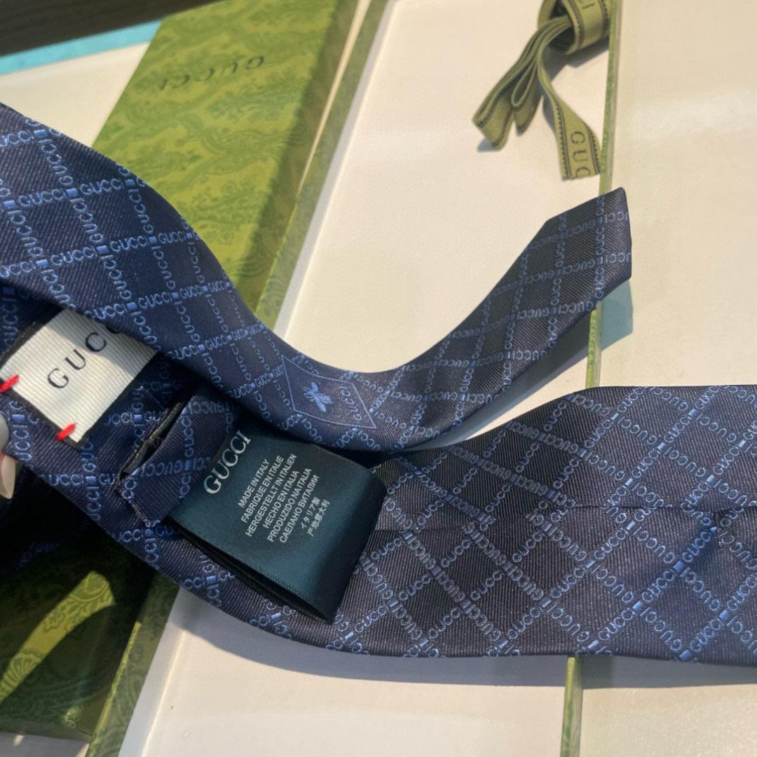 Gucci GG Logo Jacquard Silk Tie