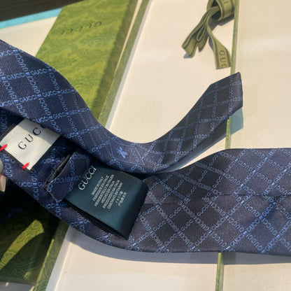 Gucci GG Logo Jacquard Silk Tie