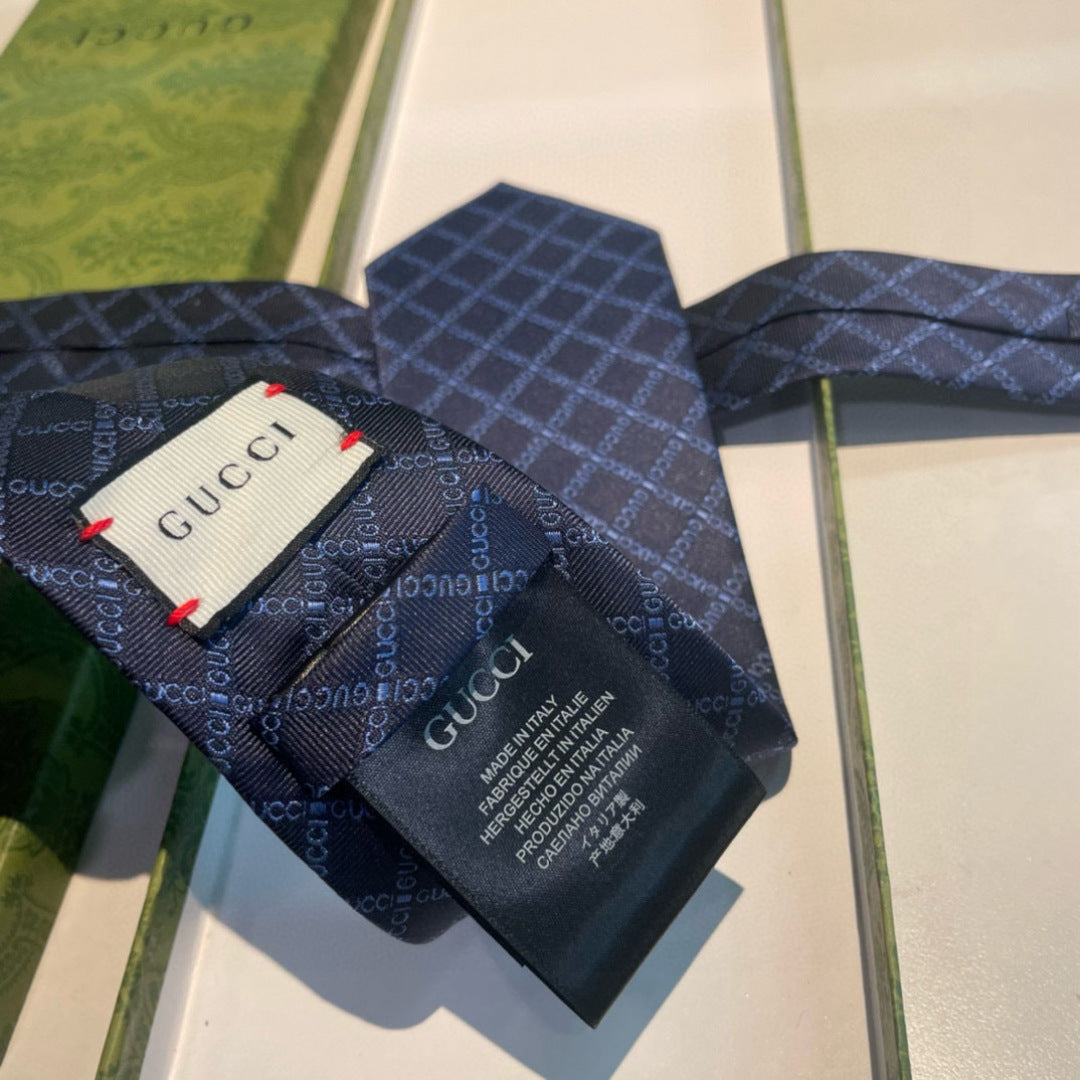 Gucci GG Logo Jacquard Silk Tie