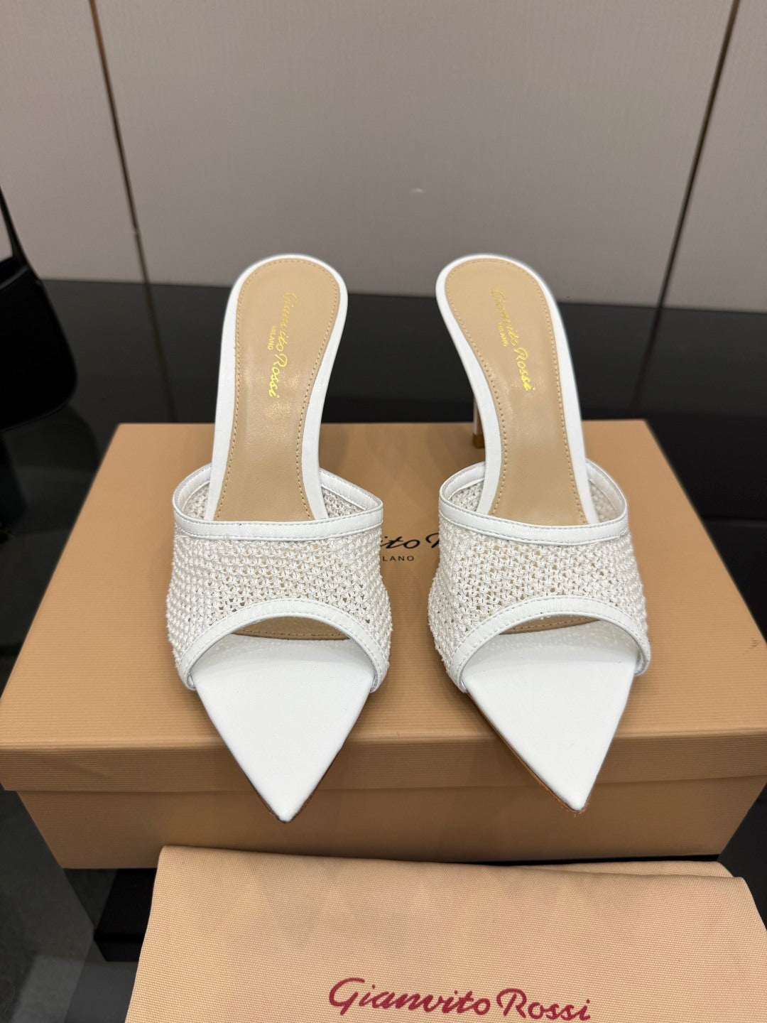 Gianvito Rossi Classic Pointed-Toe Embroidered Pumps