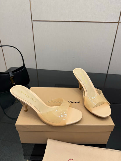 Gianvito Rossi Pointed-Toe Crystal Heeled Sandals – 2026SS