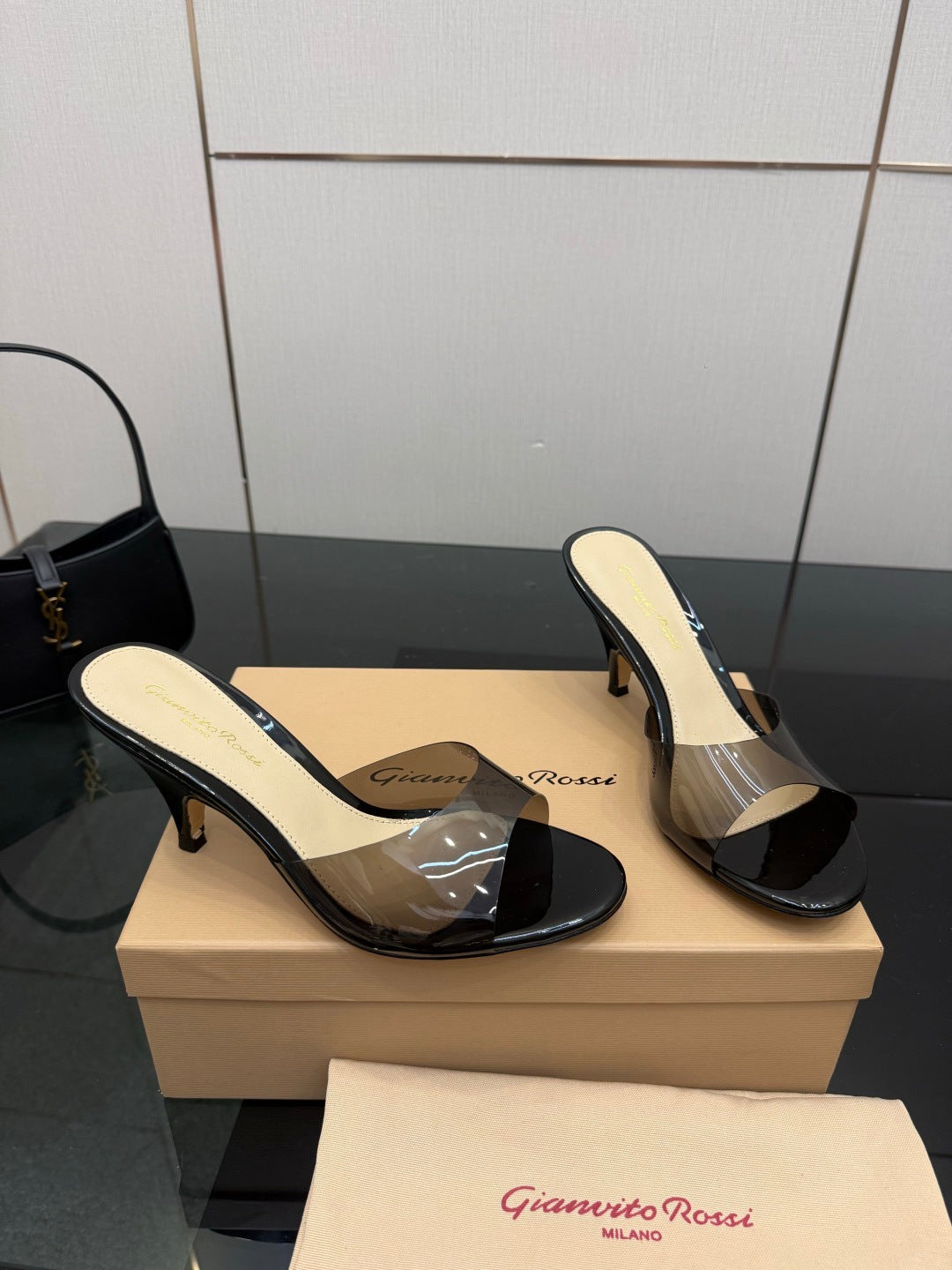 Gianvito Rossi Pointed-Toe Crystal Heeled Sandals – 2026SS